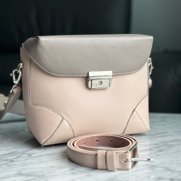 Mattioli pink beige taupe crossbody purse bag - Picture 13 of 16